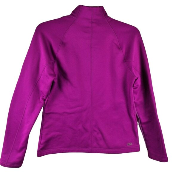 Fila Jacket Womens Sports Pullover Fuscia Two Tone Quarter Zip Size Medium JH996 - Picture 3 of 4